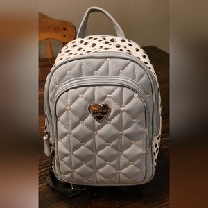 Betsey Johnson Blue/White Jax hearts and animal print